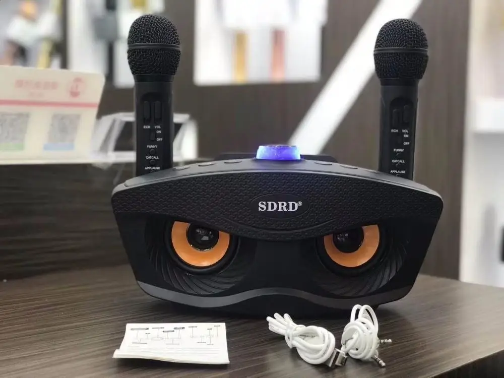 SD306 двойной беспроводной динамик Bluetooth c микрофоном мобильный для караоке стерео
