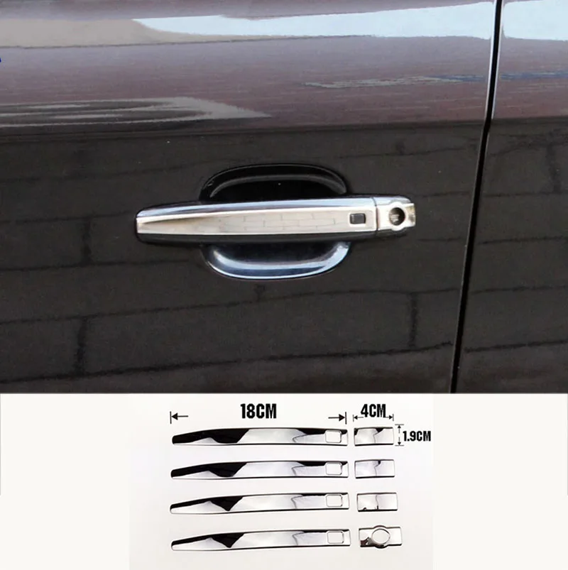 Подходит для 2009 2010 2016 AUDI Q5 A4 хромированная крышка из нержавеющей стали дверной