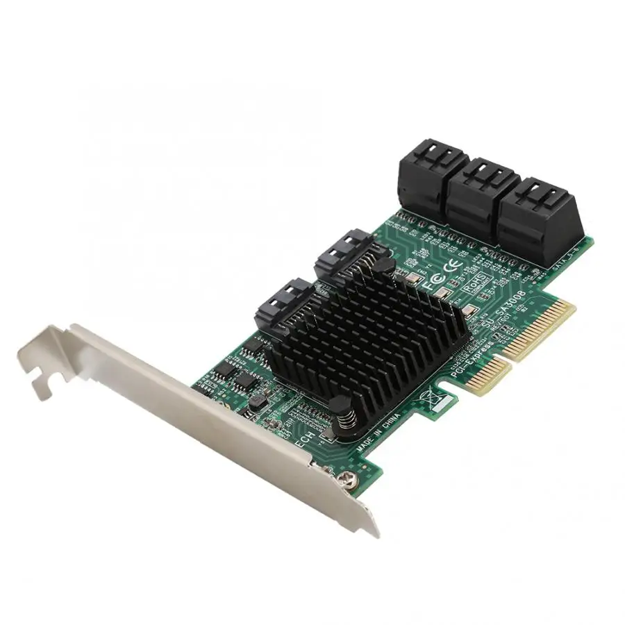 SA3008 Рабочий стол PCI-E SATA3.0 8-портовый карты расширения адаптер карты 6 Гбит/с для Synology, LINUX, NAS