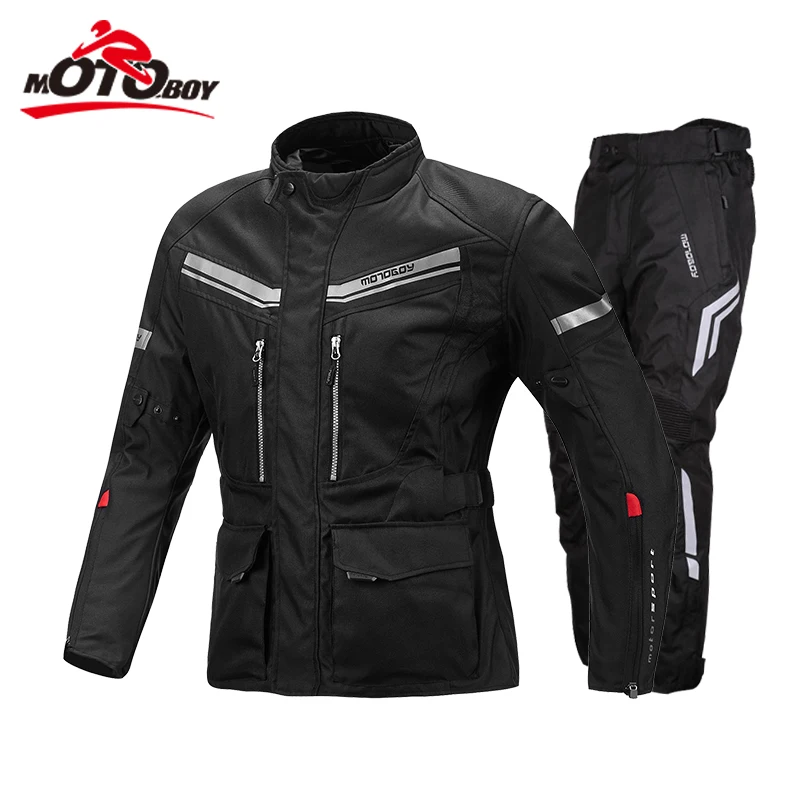 Мотоциклетный костюм Motoboy J13 комплект из куртки ткани Оксфорд водонепроницаемое