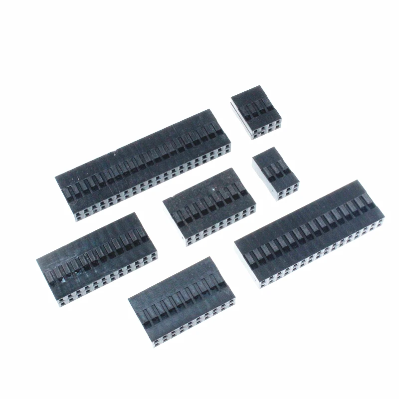 

50pcs/Lot 2.54mm Pitch Double Row Connector 2/3/4/5/7/8/9/10 Pin 2.54mm Plastic Shell Through Hole Housing