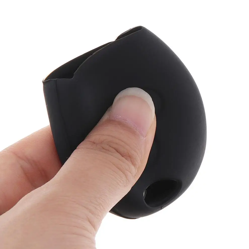 Черный 2 кнопочный силиконовый раскладной чехол для автомобильного ключа