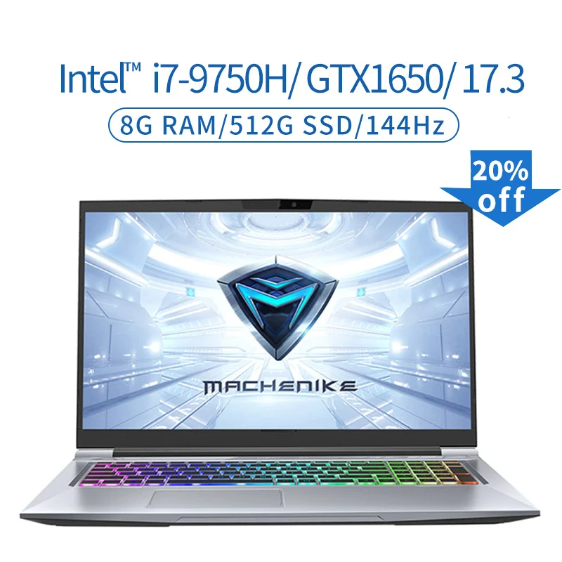 8G 512G 144Hz Machenike T90-PLus-TB1 i7 gaming laptop(i7-9750H+GTX1650/8GB RAM/512G SSD/17.3''144Hz) игровой ноутбук laptop i7 notebook - Цвет: 8G 512G 144Hz
