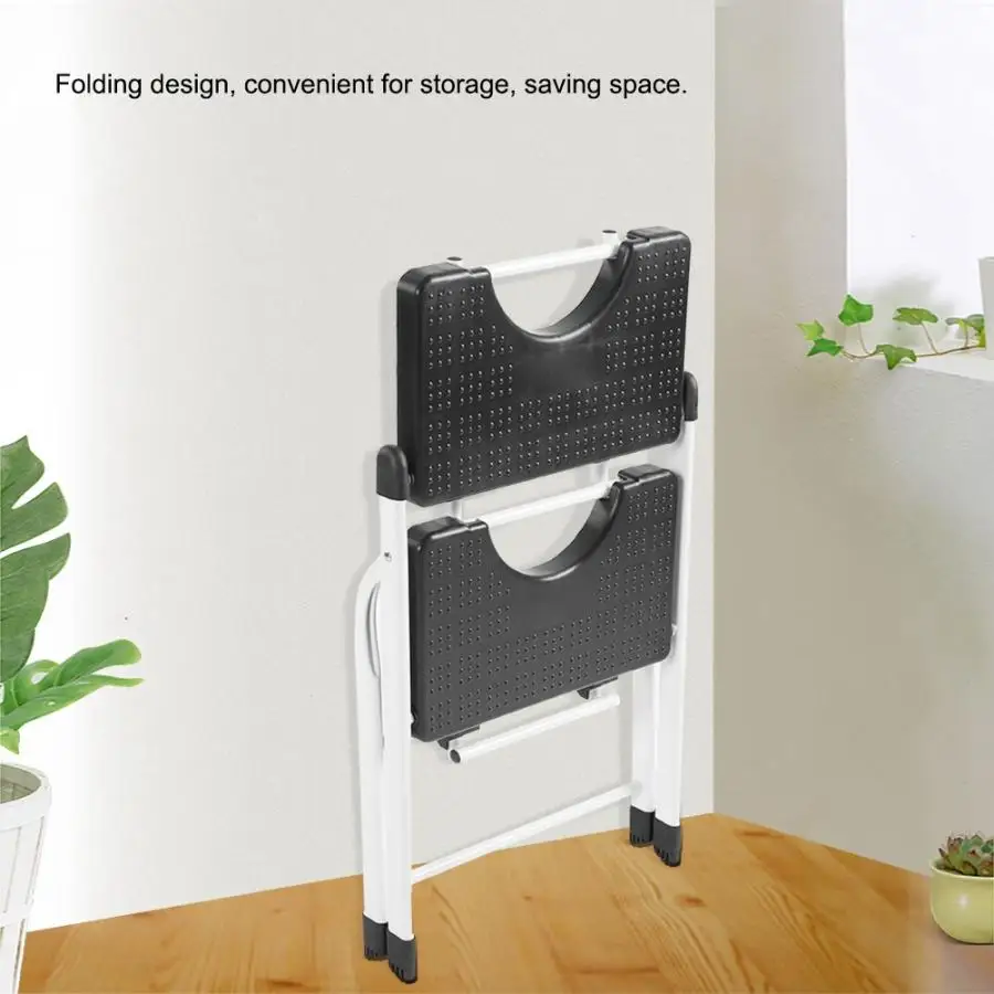 

2 Step Heavy Duty Folding Ladder Mini Stool with Anti Slip Ribbed Steps Mini Folding Ladder