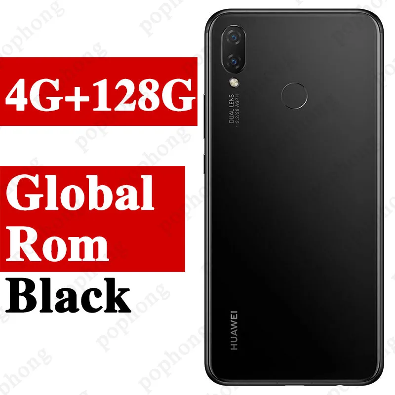 4G 128G Black Глобальная прошивка huawei nova 3i nova 3i мобильный телефон 4 г/6 г ОЗУ 64 г/128 г ПЗУ 6,3 дюймов Kirin710 Octa Core Android 8,1 смартфон - Color: 4G 128G Black