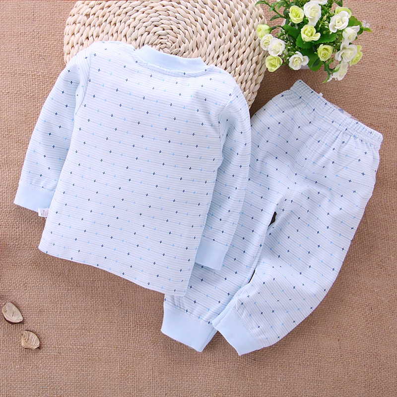 Комплект одежды для малышей пижамы маленьких мальчиков и девочек Детские