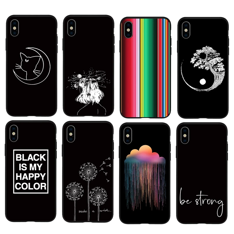 Новый мягкий чехол Be Strong Happy Color для iPhone 5 5s SE X XS Max XR 6 6s Plus 7 8 Capa|case for iphone|hello kitty casecase
