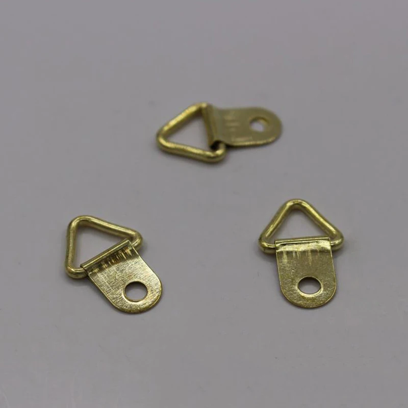 Универсальные подвесные крючки для фото 50 шт. Золотое Латунное d образное кольцо