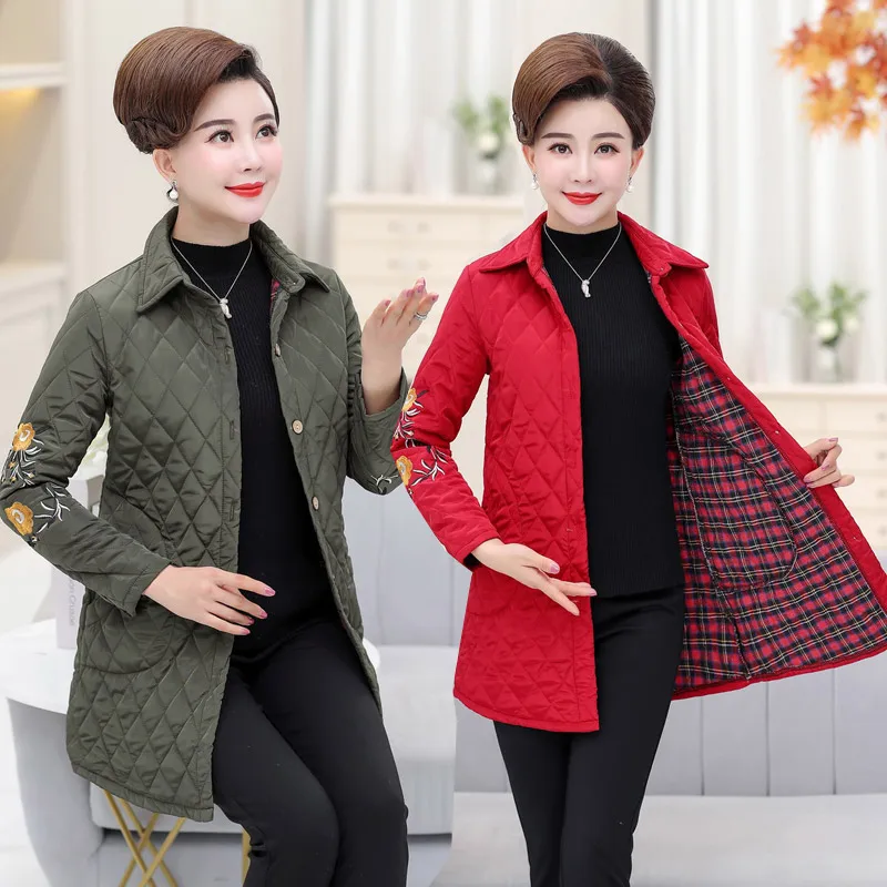 Зимняя одежда для женщин среднего возраста больших размеров тонкая женская