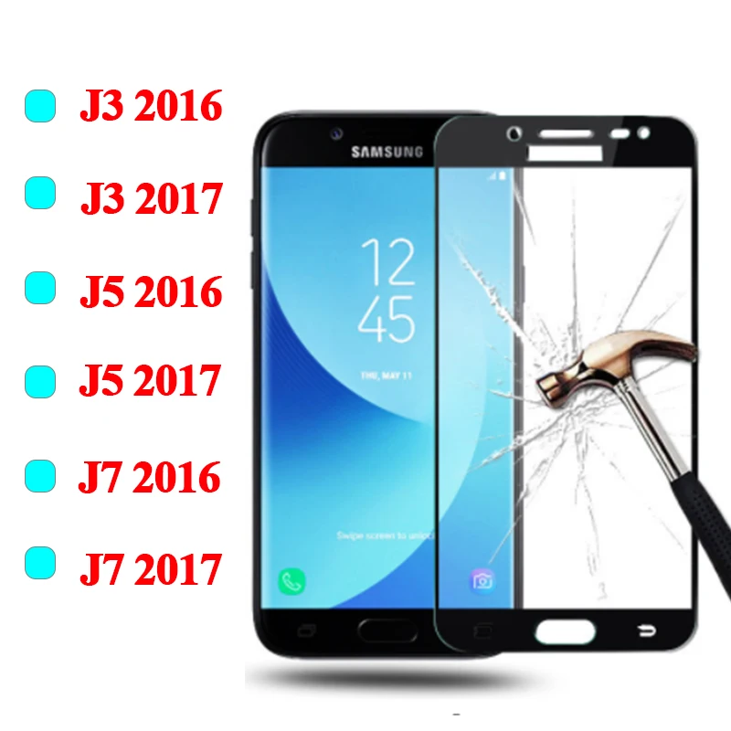 Защитное стекло для samsung j3 j5 j7 2016 2017 Закаленное пленка samsumg 3j 5j 7j tremp sansumg j 3 5 7