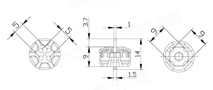 KINGKONG 1103 7800kv миниатюрный бесщёточный электродвигатель для радиоуправляемого мини мультироторного дрона для 45 мм 65 мм 2030 пропеллера
