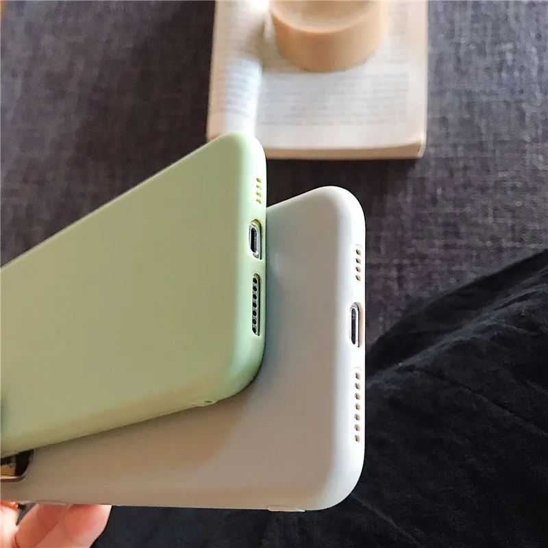 Силиконовый чехол конфетного цвета для iPhone 8 8plus 7 Plus чехлы телефонов iFhone 6 s 6s X XR XS