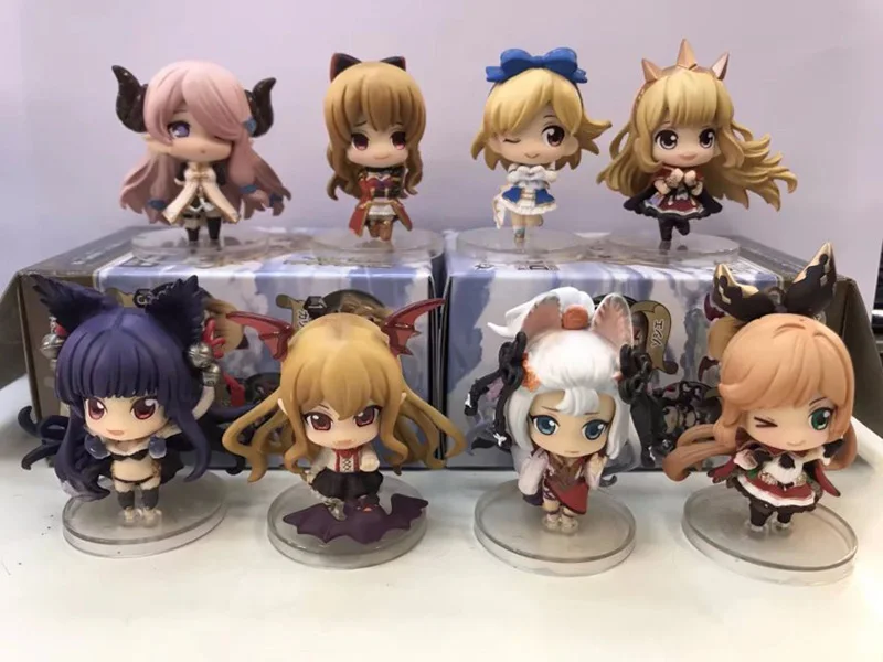 Granblue Fantasy 8 шт./компл. Мини фигурки кристаллическая Лилия Ло Мэри Лирия ПВХ Фигурки