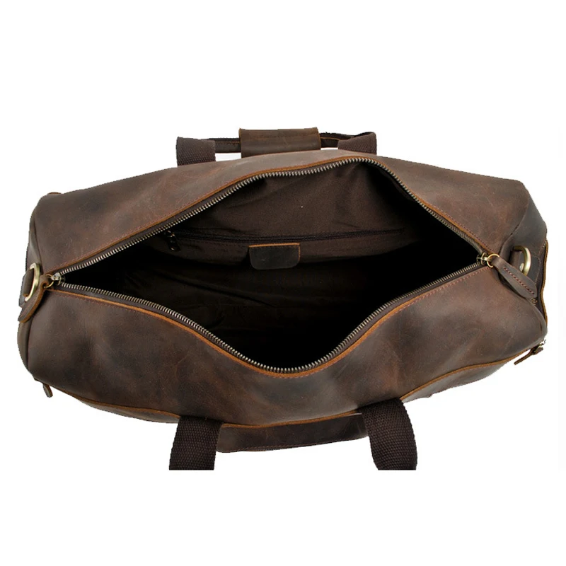 Мужская Дорожная сумка из натуральной кожи повседневная Водонепроницаемая