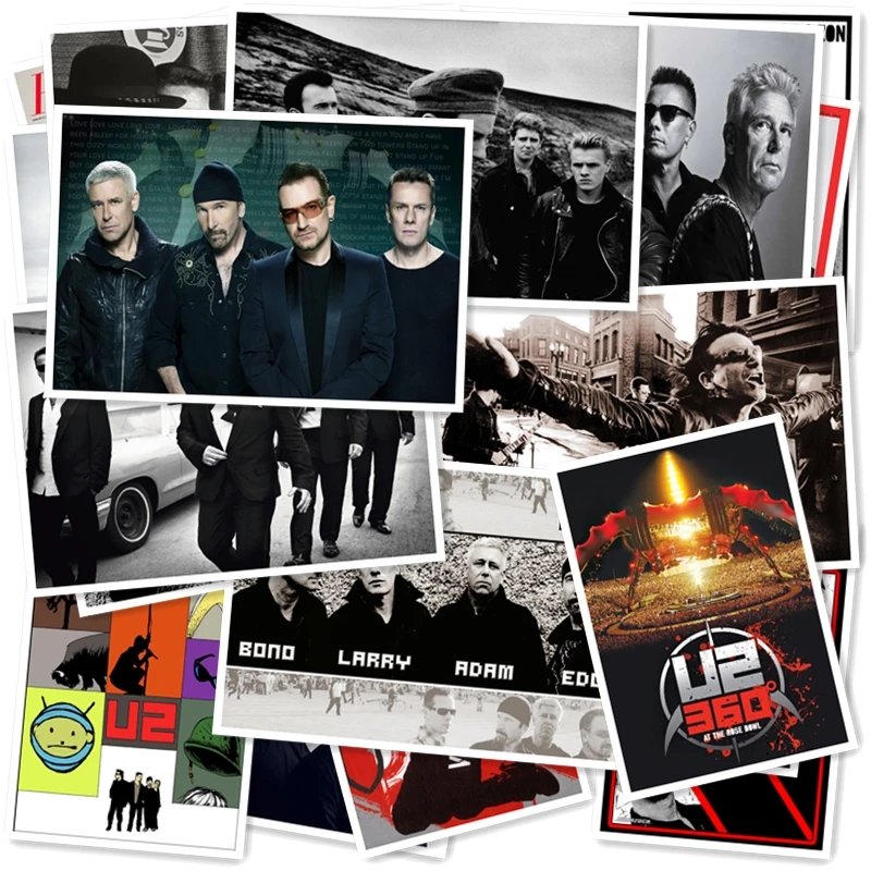 C1-25# U2 сестры классический ремешок для часов серии Стикеры 20/за штуку ПВХ искусство ремесла Коллекция конструкция стены граффити наклейки