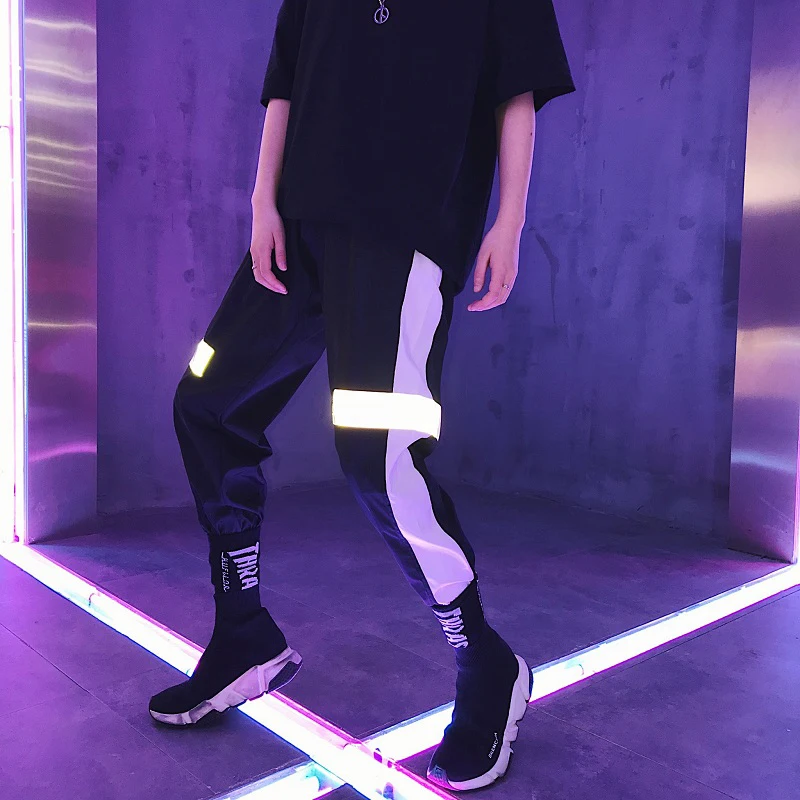 Модные мужские хипстерские тренировочные брюки techno с боковыми полосками 3M в