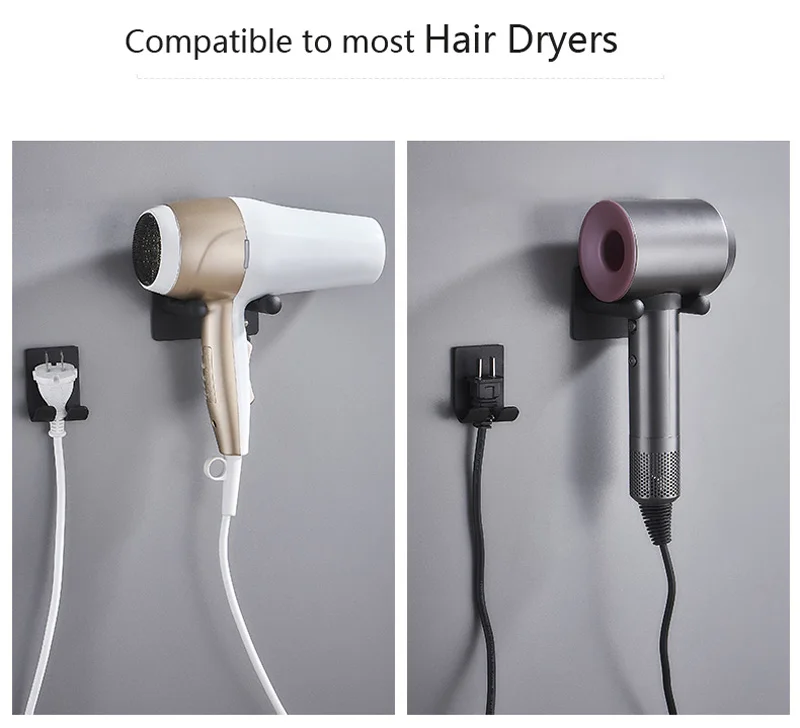 Настенный держатель для фена Dyson, настенный кронштейн из алюминиевого сплава, подставка для ванной комнаты с воздушной трубкой, вешалка для хранения, полка для большинства фена