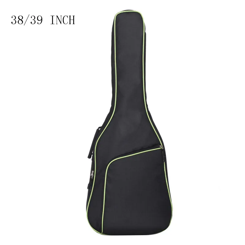 38 39INCH GREEN 38/39 40/41 дюймов 1680D ткань Оксфорд Чехол для гитары сумка с двойными ремешками мягкий водонепроницаемый рюкзак 10 мм из хлопка - Цвет: 38 39INCH GREEN