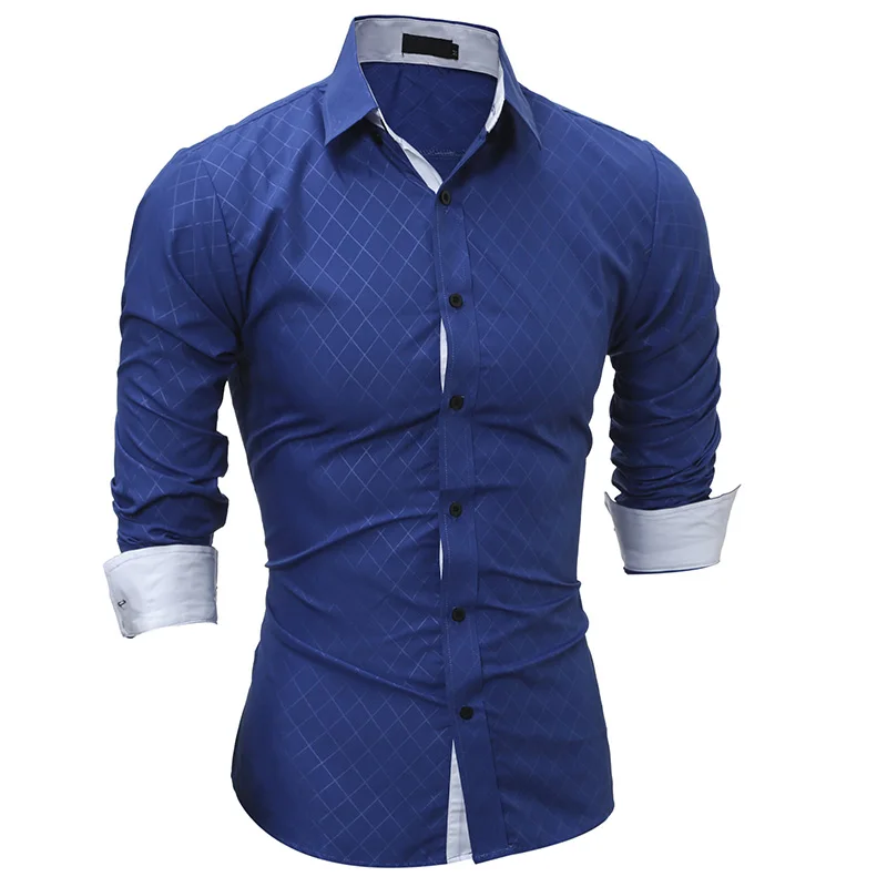 Лидер продаж 2017 модная мужская одежда рубашка с длинным рукавом узором в виде