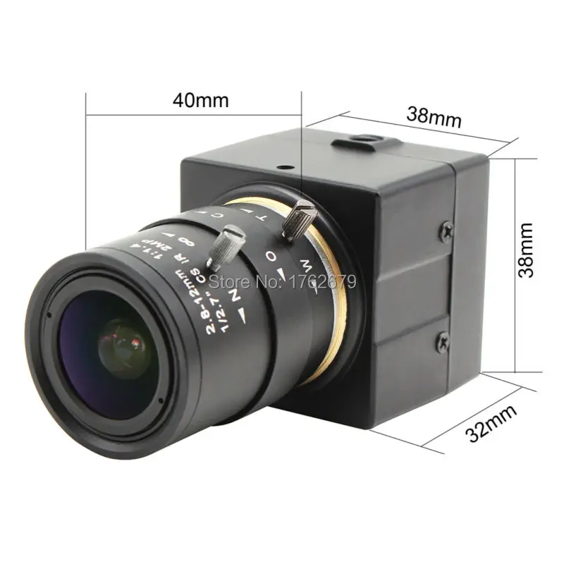38*38*32 мм мини коробка USB эндоскоп камера 2 мегапикселя H.264 30fps 1920*1080 usb камера с 2,8-12 мм ручной объектив с переменным фокусным расстоянием