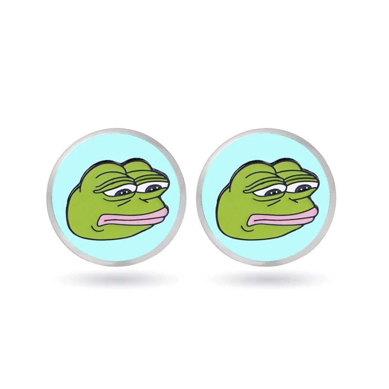 2018 new hot Frog Pepe Stud Earrings Feels Bad Man Sad Good Pop Culture Jewelry Christmas gift | Украшения и аксессуары