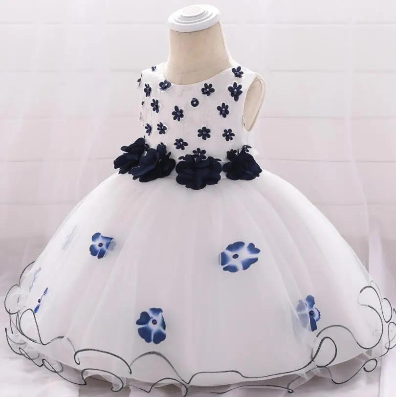 1 шт темно-синий Розовый и красный цвет платье принцессы для маленьких девочек с