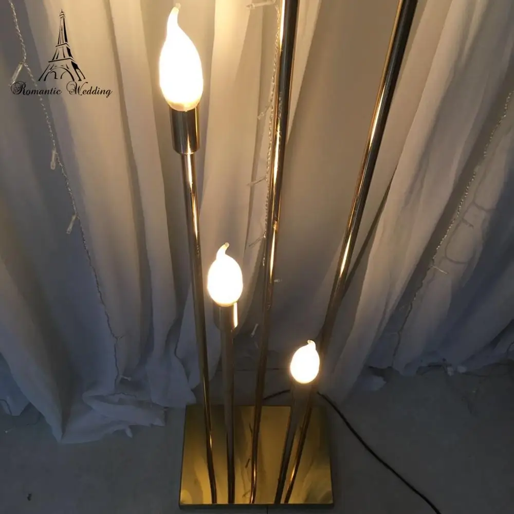 6 шт./лот великолепные пять столбы света с Зарядное устройство Свадебный золото