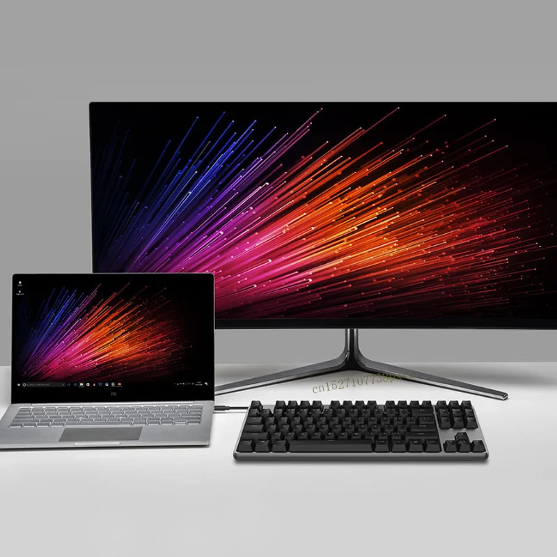 XiaoMi Yuemi Pro MK02 87 клавиш NKRO Вишневый переключатель Съемная USB Проводная Механическая клавиатура