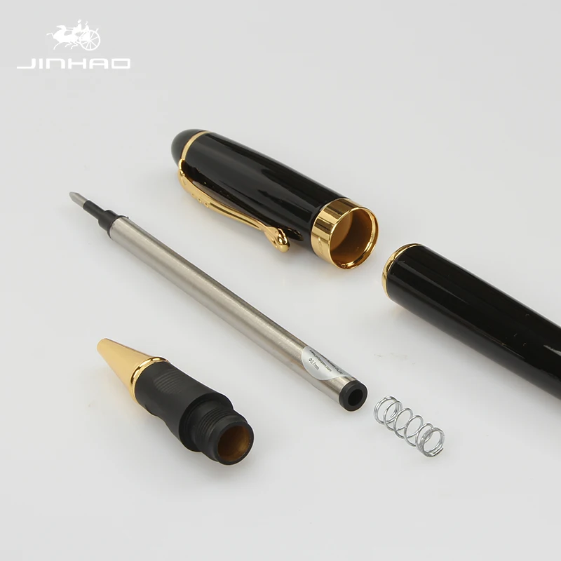 1 шт. Jinhao X450, гладкая Ручка-роллер для письма с 0,7 мм, черные ручки высокого качества с металлическими чернилами для студентов, офисные принадлежности