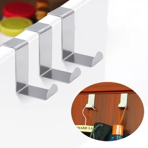 Дверной крючок Zness из нержавеющей стали, 2 шт., Держатель для полотенца, одежды, шляпы, украшение для ванной комнаты, дома, хранения, вешалка для полотенца