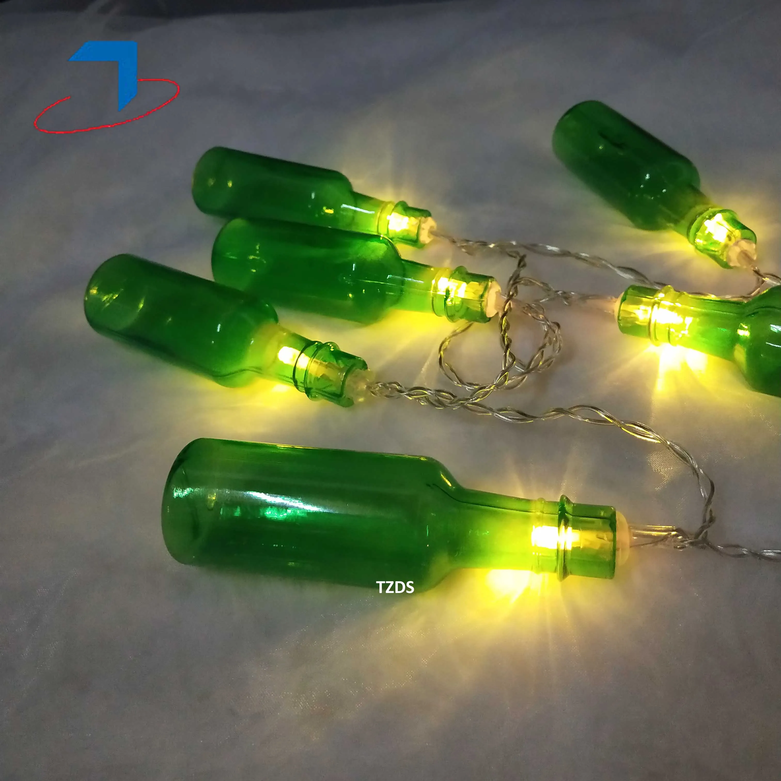 

Battery LED Green wine bottle string Lights indoor for party living room mall Holiday Decoration LED Lamp для