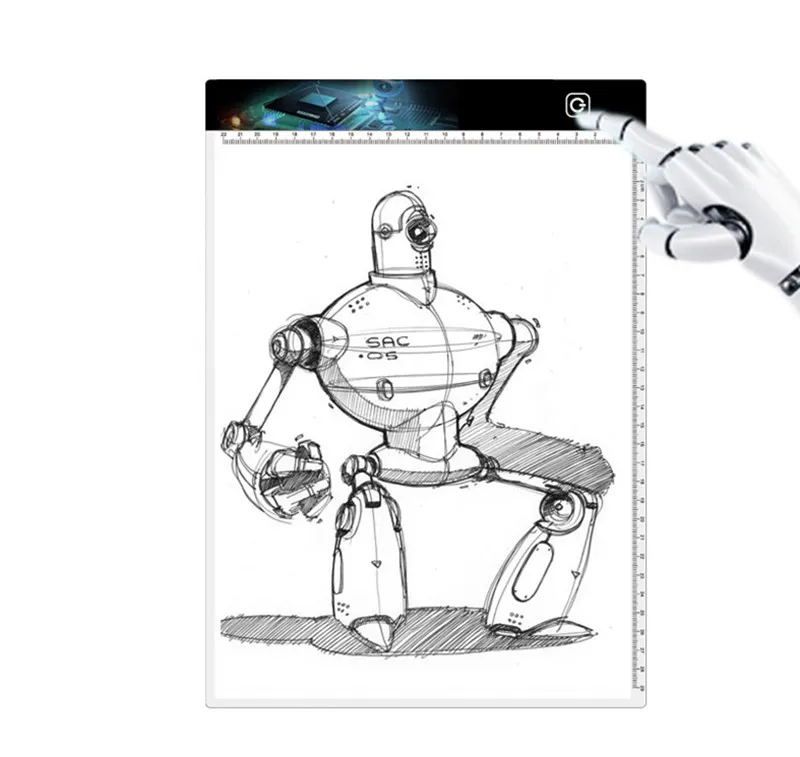 Цифровой Планшеты A4 светодиодный Отслеживание лист для копирования глаз защиты