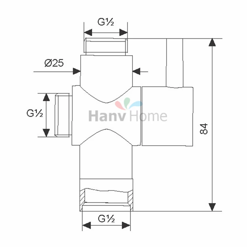 Золотой душевой сепаратор AODEYI 1/2 '' латунный клапан золотого цвета с Т