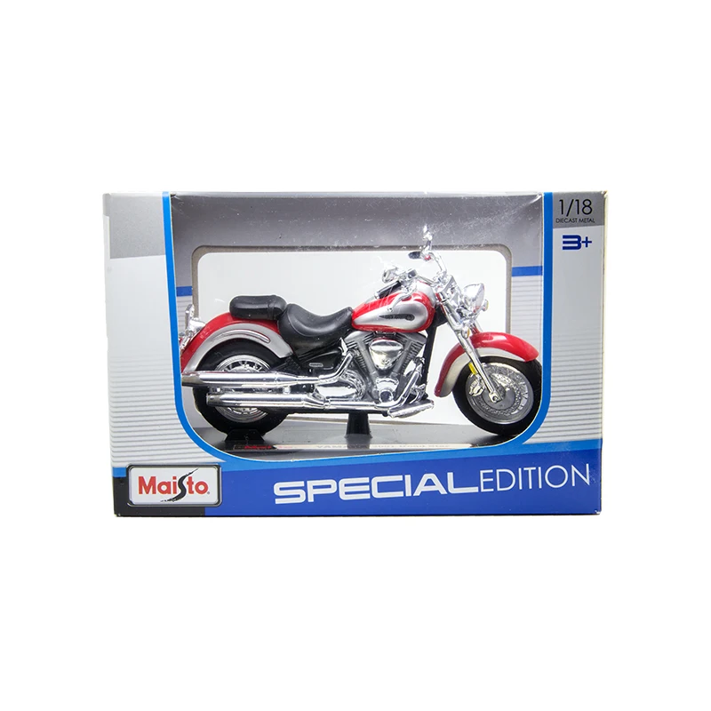 Maisto 1:18 мотоциклетные модели YAMA ROAD STAR Red Diecast Moto миниатюрная гоночная игрушка для