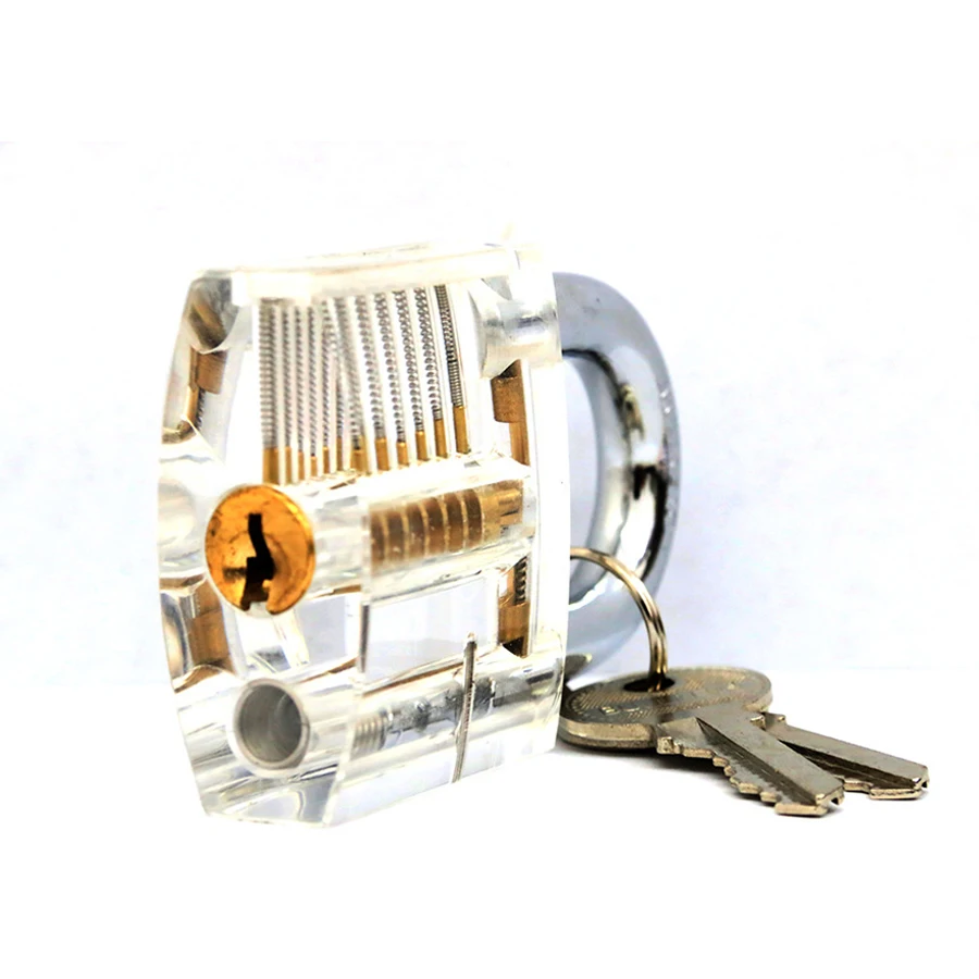 Transparent Pick Cutaway Practice Padlock Lock With Broken Key Removing Hooks Extractor Set Locksmith Tool | Обустройство дома