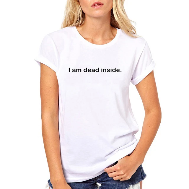 Бренд The Office Майкл Скотт I Am Dead Inside Quotes забавные женские футболки унисекс Tumblr Grunge