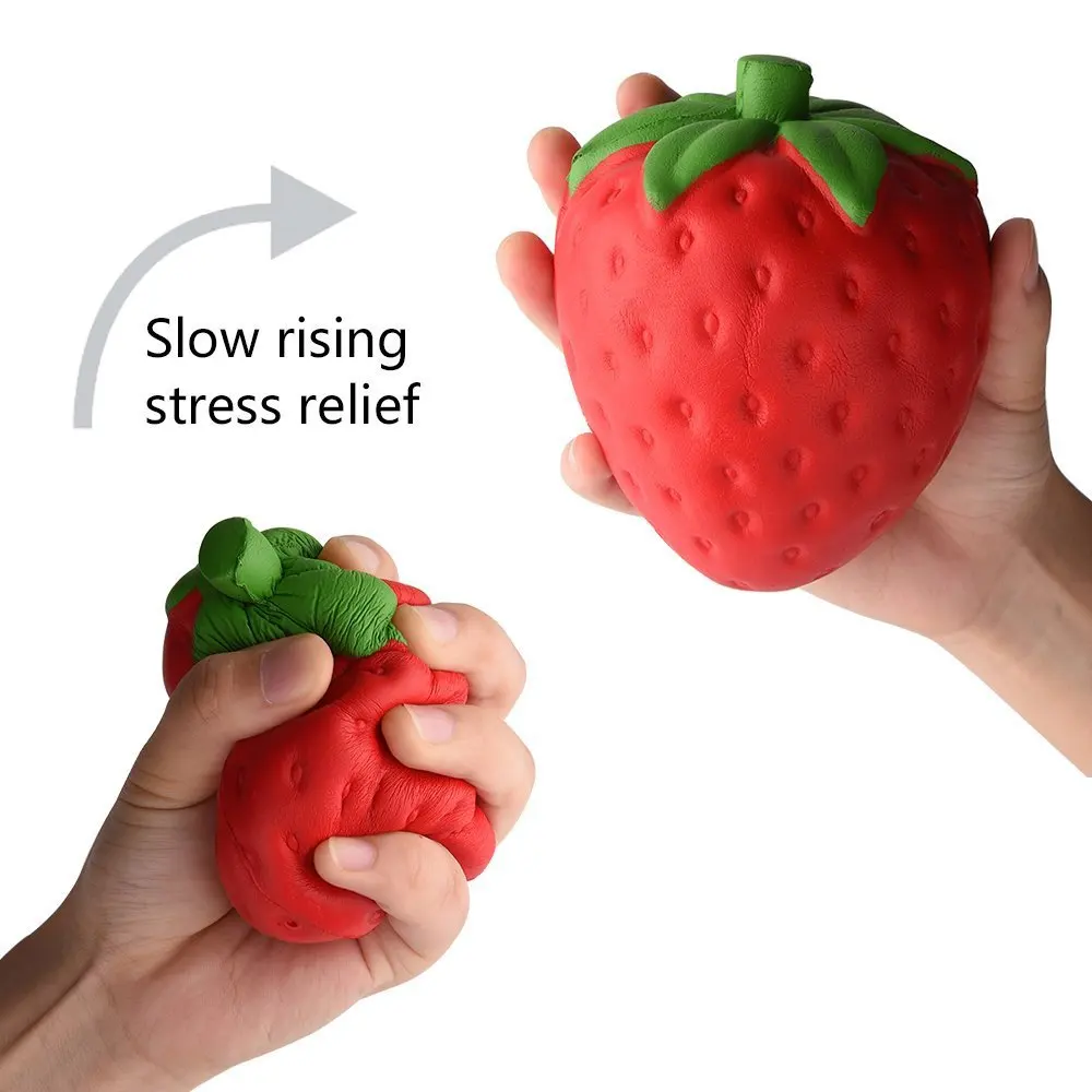 5 шт./лот Jumbo Fresh fruit Strawberry Squeeze toy медленно поднимающееся мороженое клубника