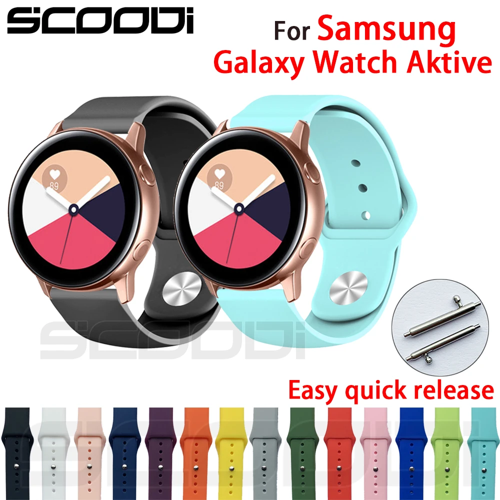 Силиконовый мягкий ремешок для Samsung Galaxy Watch active умные часы носимый браслет на