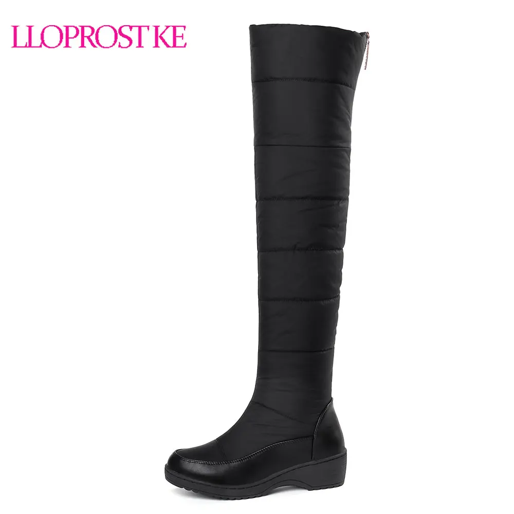 Lloprost ke 2020 New keep Warm Snow Boots For Women Platform Shoes Thigh High Zip Thick Fur Over The Knee EUR Size | Обувь