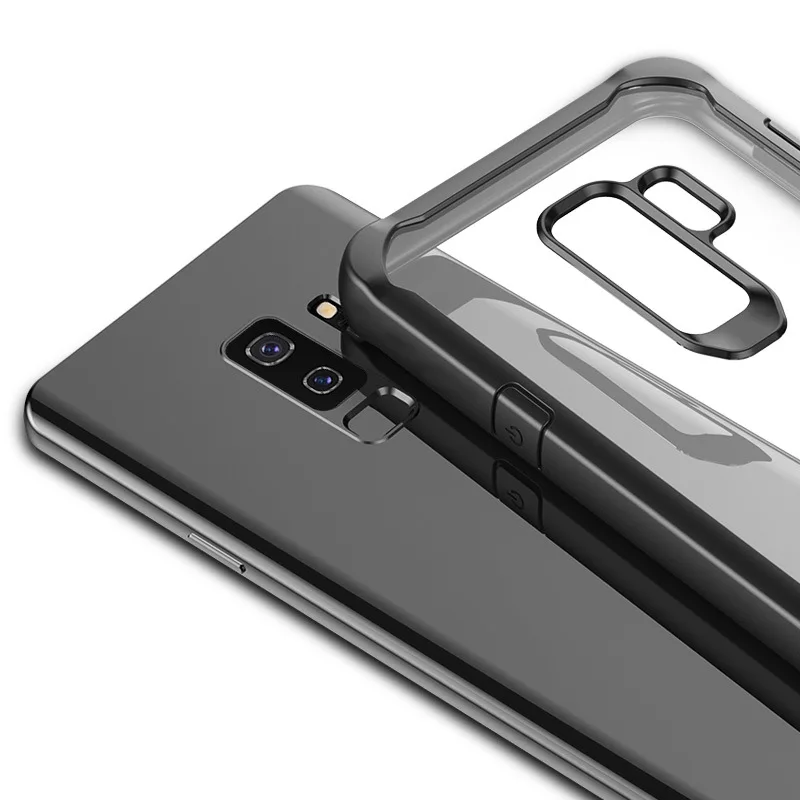 Для samsung Galaxy S9 Plus случае антидетонационных прозрачный ПК для плюс крышка простой