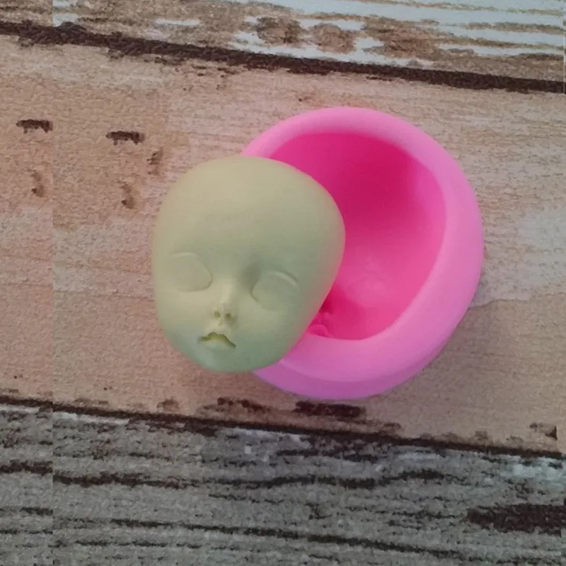 3D Baby Face Полимерная глина смола пресс формы для девочек головы человека Fondant