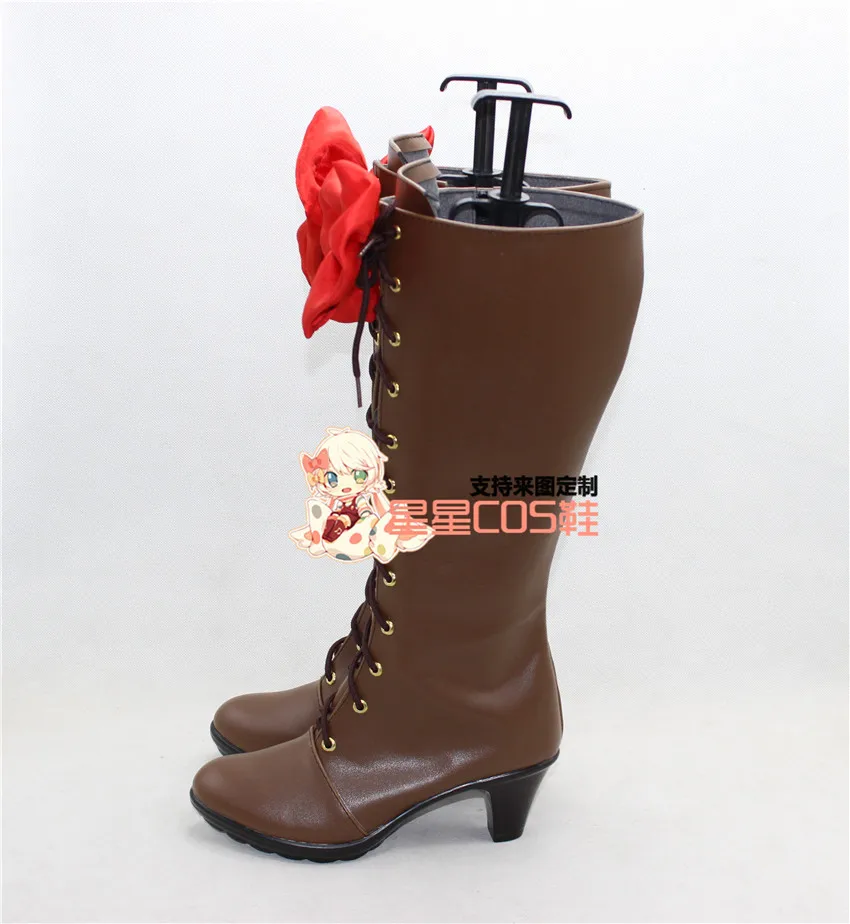 Black Butler Alois Trancy Brown Halloween Long Cosplay Shoes Boots X002 | Тематическая одежда и униформа