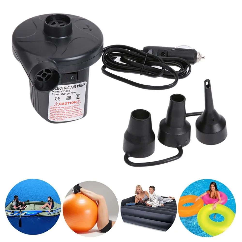 12 В Автомобильный Электрический воздушный насос постоянного тока надувной + 3