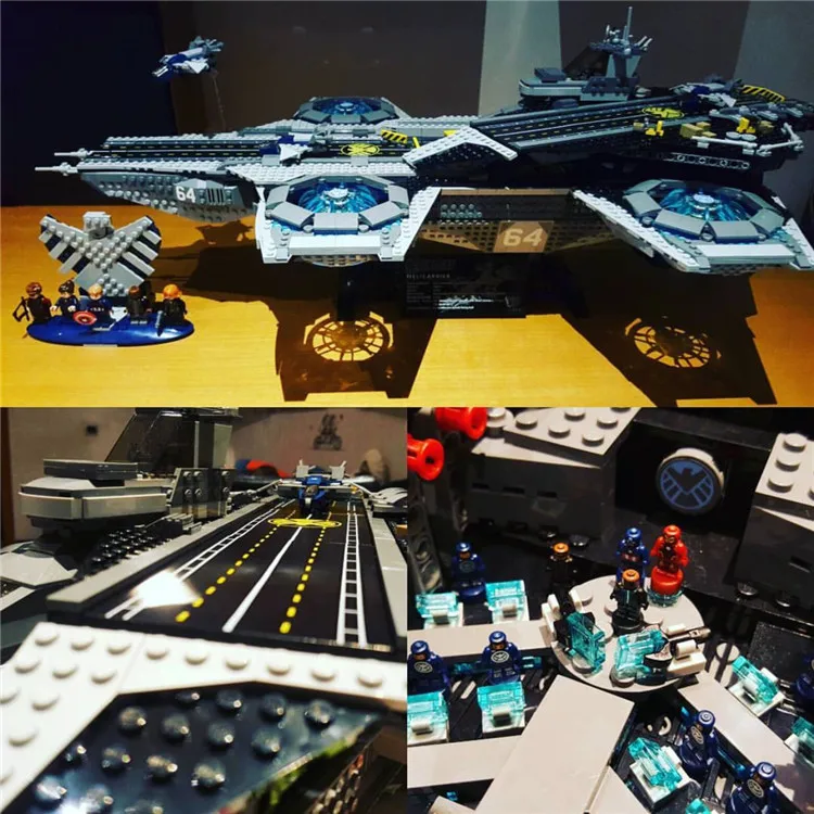 3057 шт Супер Герои щит Helicarrier совместимые 87025 07043 76042 Модели Строительные наборы блоки кирпичи игрушки для детей