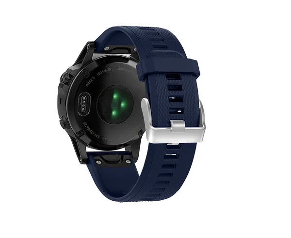 Midnight blue 26 22 20 мм ремешок для часов Garmin Fenix 5X5 5S Plus 3 3 HR Forerunner 935 часы Quick Release силиконовый легкий ремешок на запястье - Цвет: Midnight blue