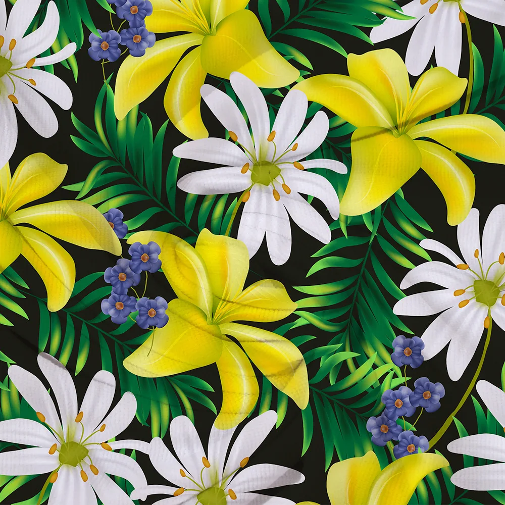 Цветок листья оранжевый с принтом прямоугольник купальное полотенце из