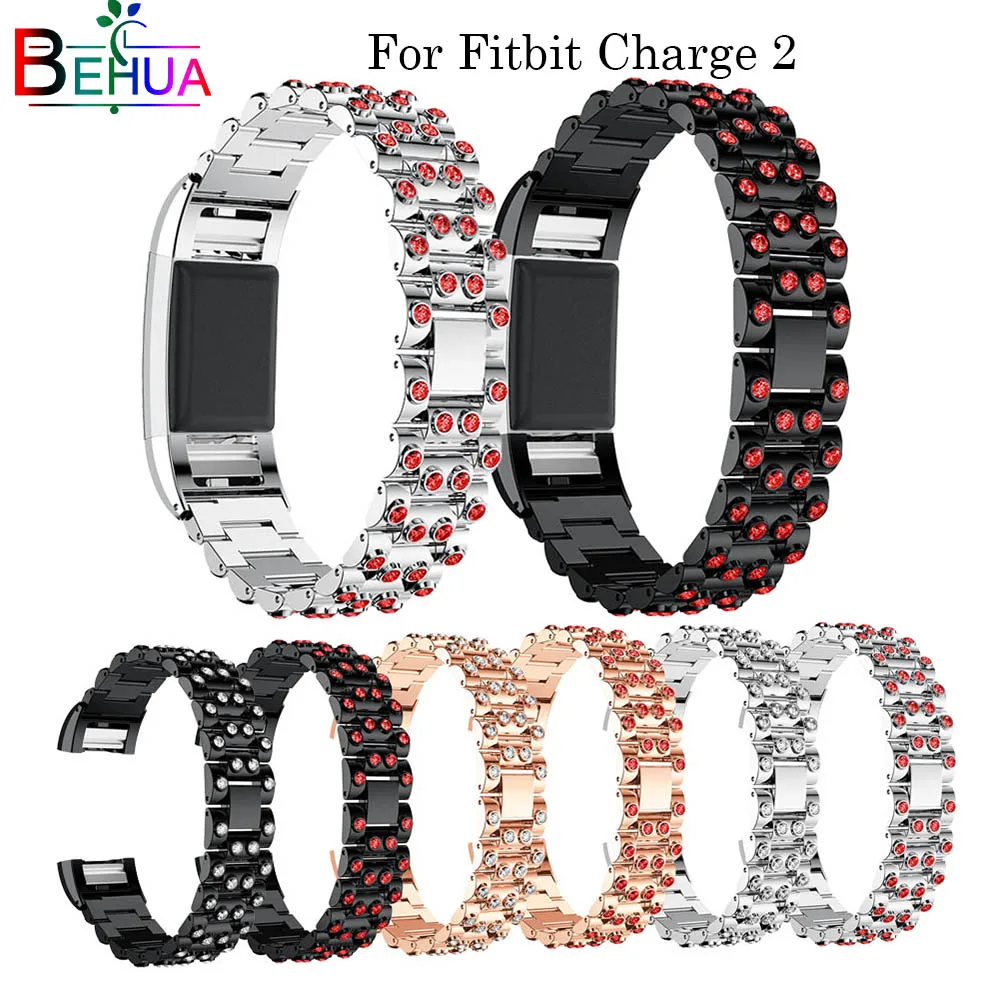 Модные металлические ремешки для часов Fitbit Charge 2 сменные наручные Смарт часы со
