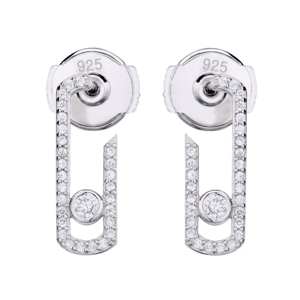 Silver color Moonmory, настоящее 925 пробы, серебро, чистый жемчуг, любовь, Винтажные серьги, кристалл, циркон(камень не перемещается), ювелирные изделия, серьги - Окраска металла: Silver color