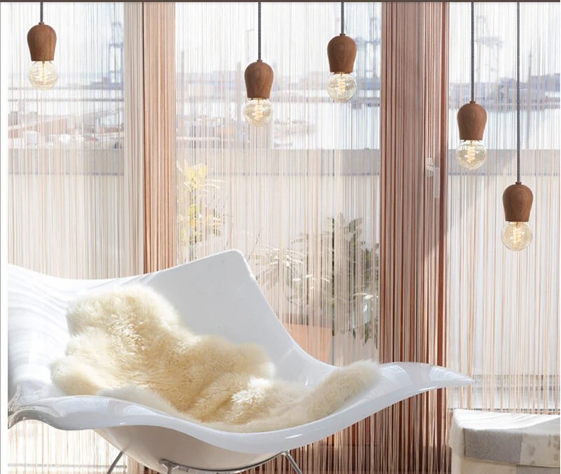 Яркая ретро-лампа из древесины дуба Sprout винтажный подвесной светильник