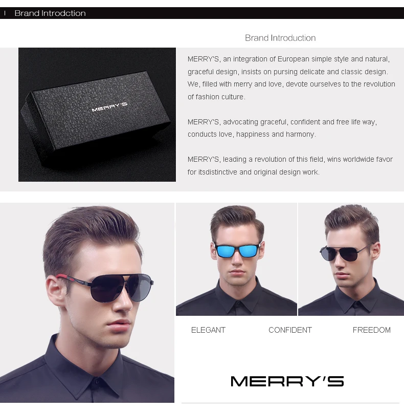MERRYS, Мужские поляризационные солнцезащитные очки, классические, Ретро стиль, заклепки, оттенки, фирменный дизайн, солнцезащитные очки, UV400, S683